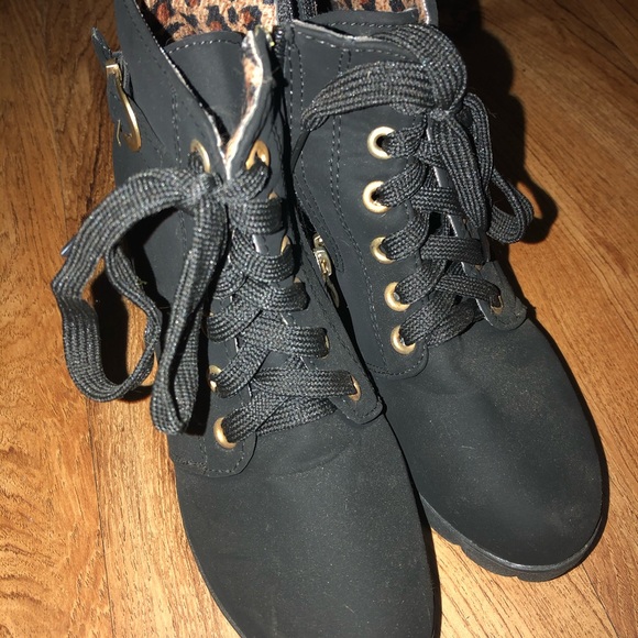 Suede Black Booties - Picture 3 of 6